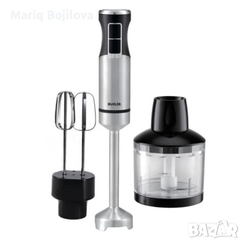 Пасатор с миксер и чопър 3в1 Muhler MB-99S, 1000W, метален, снимка 1