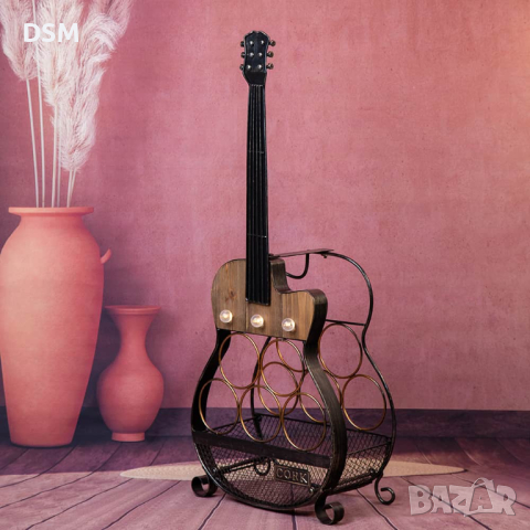 нова Поставка за Бутилка LED - Китара за Вино - 80см, снимка 2 - Други стоки за дома - 44612969