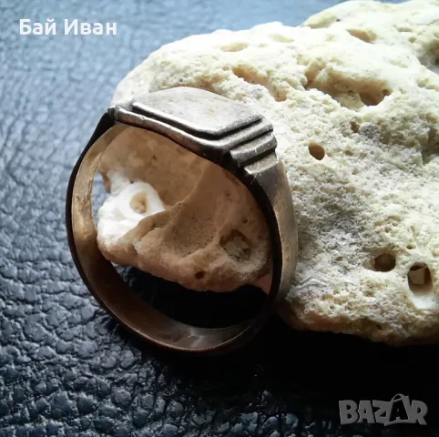 Стар винтидж сребърен пръстен - унисекс,ръчна изработка !, снимка 4 - Пръстени - 48193639