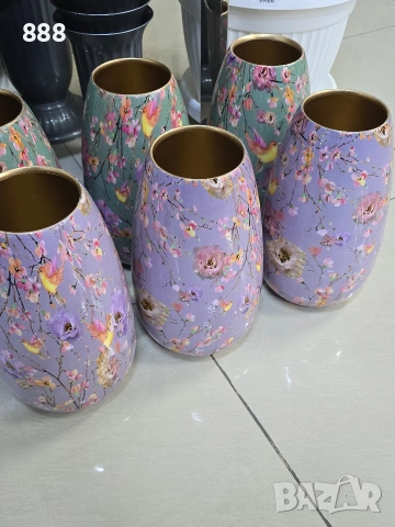 вази метални 30 см, снимка 3 - Вази - 54132863