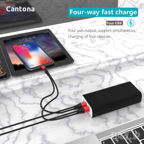 TOOSPON  Power Bank, 30 000 mAh, 4 x  USB , 4A, 20W, снимка 3 - Външни батерии - 34182523