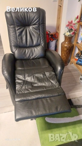 Кожен Електрически Фотьойл , снимка 5 - Дивани и мека мебел - 54282547