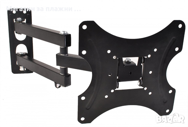 Стенна стойка за TV HDL-117B, Две рамена, Регулируема, 14"-42", Черна, снимка 5 - Стойки, 3D очила, аксесоари - 36378189