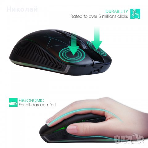 Rii мишка, снимка 17 - Клавиатури и мишки - 39028676