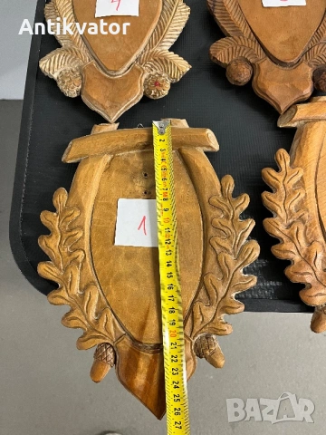 Дърворезбовани поставки за трофеи, снимка 2 - Декорация за дома - 54346357