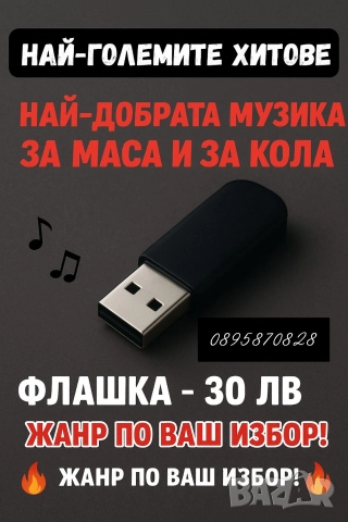 флашка със песни по ваш избор 