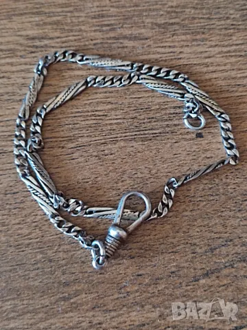 Сребърна гривна за крак, снимка 1