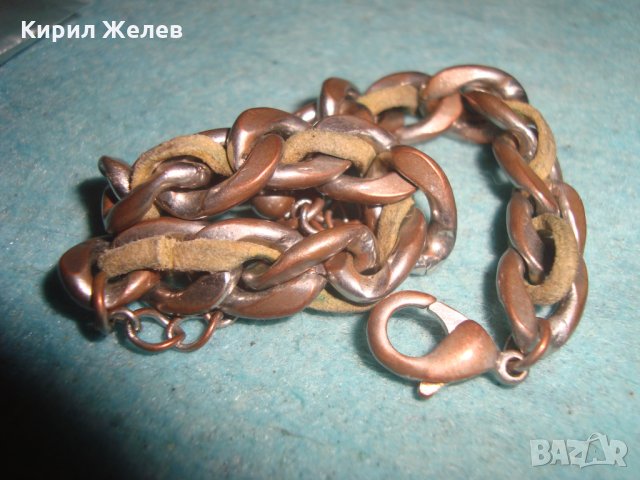 СТАРА СТОМАНЕНА ЗДРАВА РЕТРО ПЛЕТКА ГРИВНА ПОСРЕБРЕНА 14751, снимка 5 - Гривни - 35352869