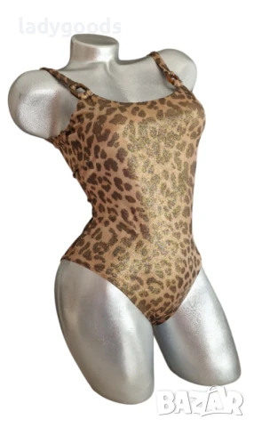 -20% ! Цял,дамски бански костюм-леопард с блясък.Два цвята., снимка 3 - Бански костюми - 50506550