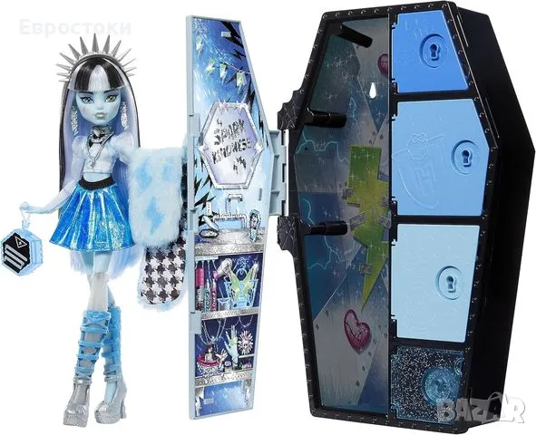 Кукла Frankie Stein Monster High гардероб с 19 изненадващи модни аксесоара