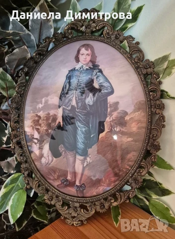 Рамка/картина от бронз/месинг с изображение на момче, снимка 2 - Други ценни предмети - 51020750