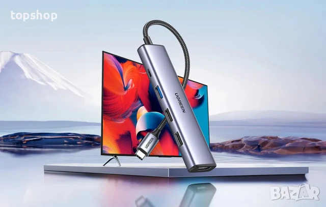 Докинг станция Ugreen CM478 - UG15495, Адаптер, USB-C към HDMI, UUSB-A 3.0, 2x USB-A 2.0, снимка 5 - Кабели и адаптери - 50542364