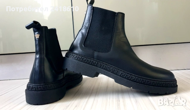 Versace Medusa Leather Ankle Boots Size 37/23.5см ОРИГИНАЛ! Дамски Боти от ест. кожа!, снимка 14 - Дамски боти - 53306711