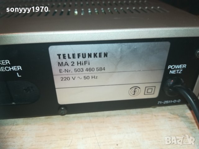 Telefunken ma 2 hifi stereo amplifier-внос швеицария, снимка 14 - Ресийвъри, усилватели, смесителни пултове - 30130884