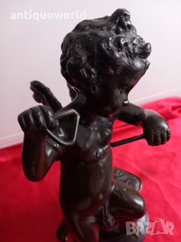 H.Moreau,  Бронзова Статуетка Херувим, Свирещ Ангел, снимка 2 - Антикварни и старинни предмети - 53129061