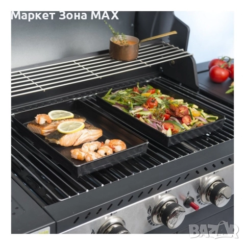 Тава за барбекю BBQ NoStik, 1.5л./3л., до 260°, черен, в кутия, снимка 2 - Барбекюта - 52934247