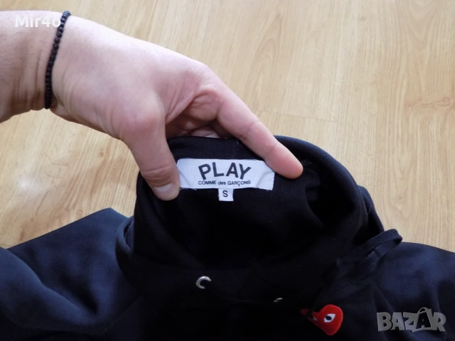 суичър play comme des garcons горнище полар яке худи блуза фанела елек дамски оригинален S, снимка 4 - Суичъри - 48985197