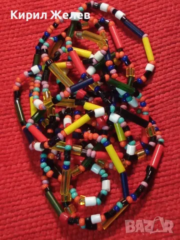 ПЪСТРОЗВЕТНА НЕЖНА МЪНИСТЕНА ОГЪРЛИЦА ФИНА РЪЧНА ИЗРАБОТКА РЕТРО СТИЛ 47268, снимка 8 - Колиета, медальони, синджири - 47315813