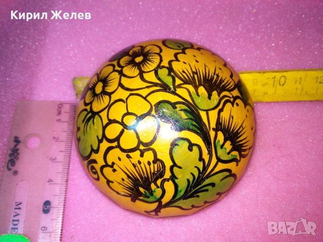 СТАРО ФЛОРАЛНО ИЗРИСУВАНО ДЪРВЕНО КАПАЧЕ За КОЛЕКЦИЯ ДЕКОРАЦИЯ 42884