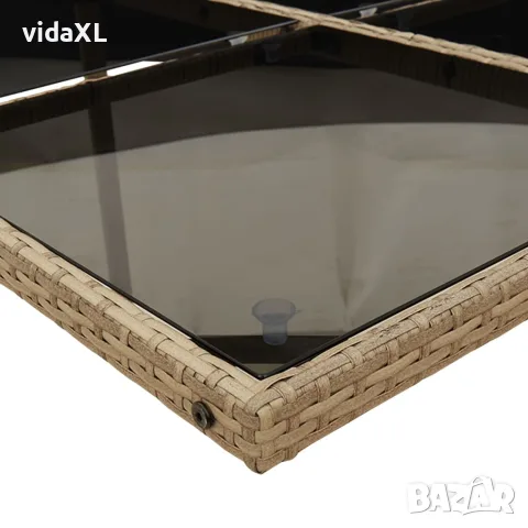 vidaXL Градински комплект с възглавници, 11 части, бежов полиратан, снимка 8 - Градински мебели, декорация  - 56146795