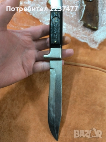 стар нож еделвайс -Петко Денев , снимка 2 - Ножове - 52213780