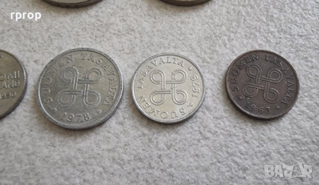 Монети. Финландия. Финланско пени и марка. 8 бройки., снимка 13 - Нумизматика и бонистика - 42361475