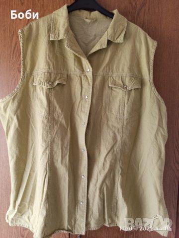 Дънкова риза без ръкав