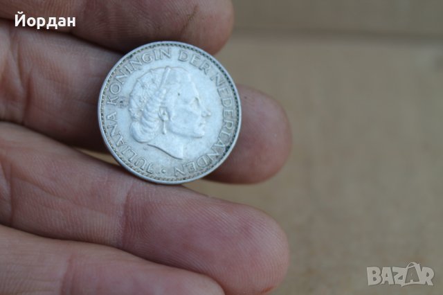 Монета 1 Гулден Холандия 1963г, снимка 3 - Нумизматика и бонистика - 37381492