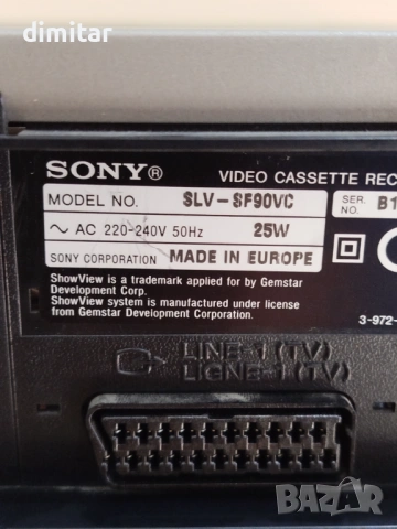 Видео HI-FI STEREO SONY SLV - SF 90VC-25 W, снимка 8 - Ресийвъри, усилватели, смесителни пултове - 53922967