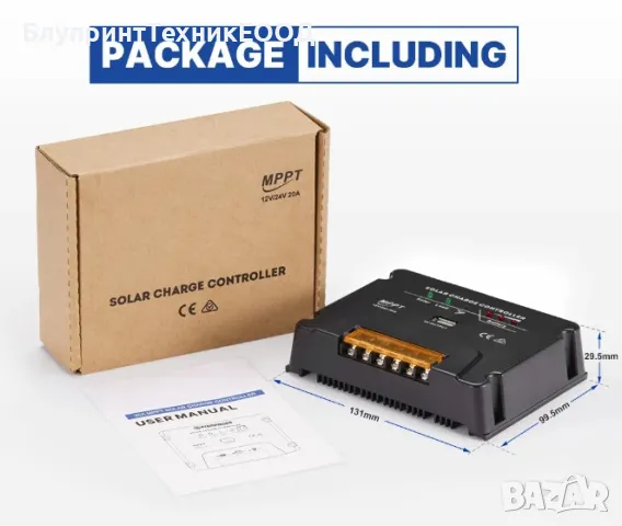 20А MPPT соларен контролер 12/24V, снимка 13 - Друга електроника - 41859903