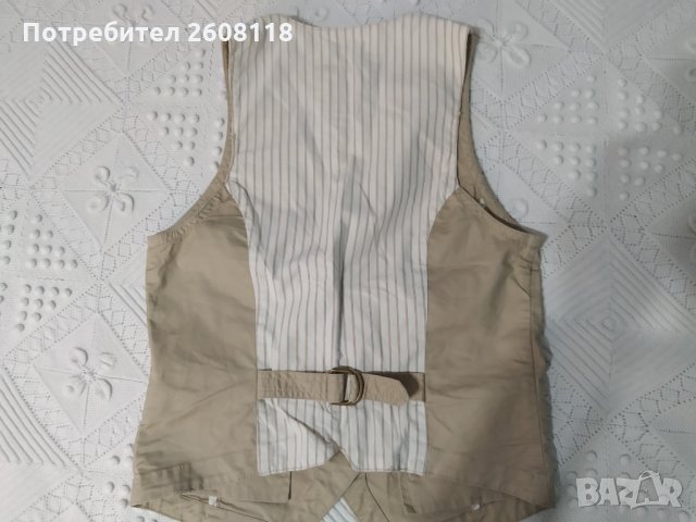 Пясъчен цвят елек H&M (L.O.G.G.) – елегантен/спортен, размер 36                       , снимка 3 - Корсети, бюстиета, топове - 30806584