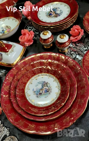 Баварски сервиз за хранене с 24К позлата , снимка 15 - Сервизи - 54236079