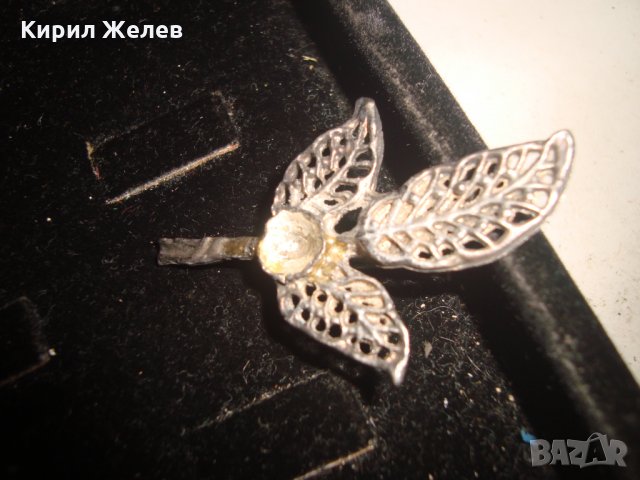 АРТ БРОШКА ПОСРЕБРЕНА с КРИСТАЛ 17561