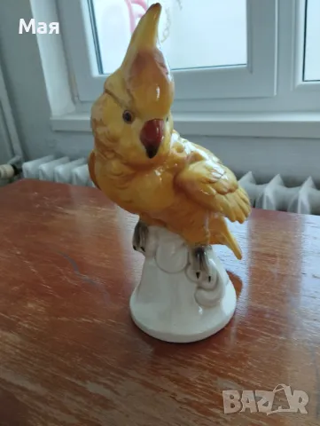 Порцеланов папагал  Какаду антика, снимка 9 - Антикварни и старинни предмети - 50371194