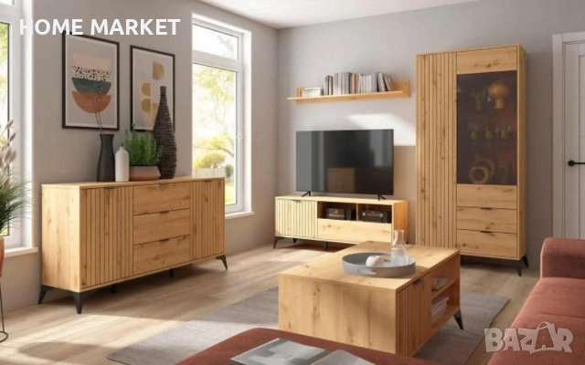 ТВ шкаф lamea RTV1D1S  Размери: Дълбочина: 56 см Широчина: 135 см Височина: 41 см  , снимка 3 - Шкафове - 54016744