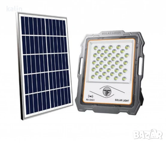 Мощен LED соларен прожектор с дистанционно, 300W, 236 LED, IP67 – Автономно осветление до 200 м², снимка 3 - Лед осветление - 50741291