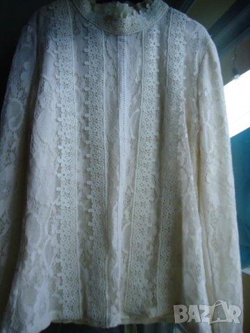 дантелена блузка, снимка 2 - Блузи с дълъг ръкав и пуловери - 39014562