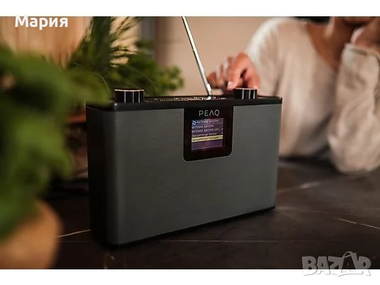 PEAQ PDR 190-1 DAB+ DAB+ Radio with color display, DAB+/FM, FM, DAB+, Bluetooth, Black