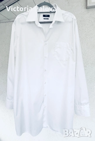 Оригинална Hugo Boss Comfort Fit бяла риза  100% Cotton Size 45, снимка 5 - Ризи - 54072810