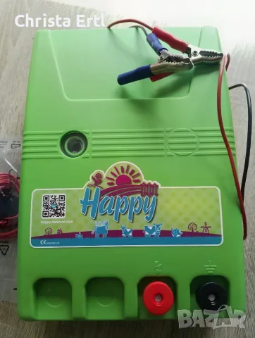 Немски електропастир комплект „Happy“ 12V + 1000м въже + 250 изолатора – НОВ, САМО ЛИЧНО, снимка 3 - За селскостопански - 56057779