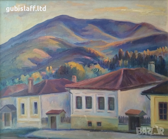 Маслени бои, платно, размер 27х22 см., размер с рамка 37х32см., снимка 2 - Картини - 51704589