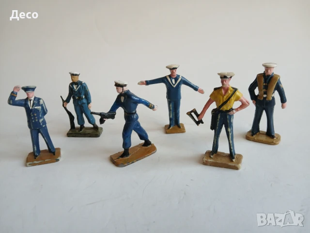 Стари пластмасови полски фигурки моряци., снимка 3 - Колекции - 50594630