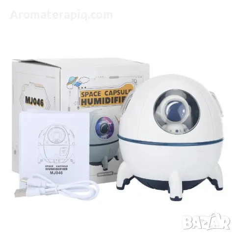 Арома дифузер Астронавт в космическа капсула с LED светлини 220 мл, снимка 2 - Други стоки за дома - 49605807