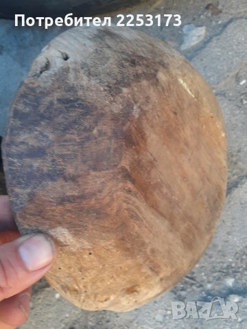 Дървена дялана чиния, снимка 2 - Антикварни и старинни предмети - 42149629