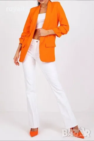Оранжево пролетно сако, снимка 6 - Палта, манта - 49549239