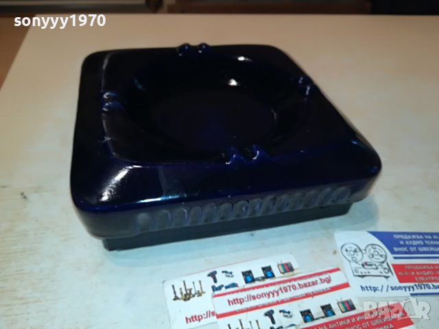 голям керамичен пепелник 20х20х6см 2305232108M, снимка 4 - Антикварни и старинни предмети - 40803504