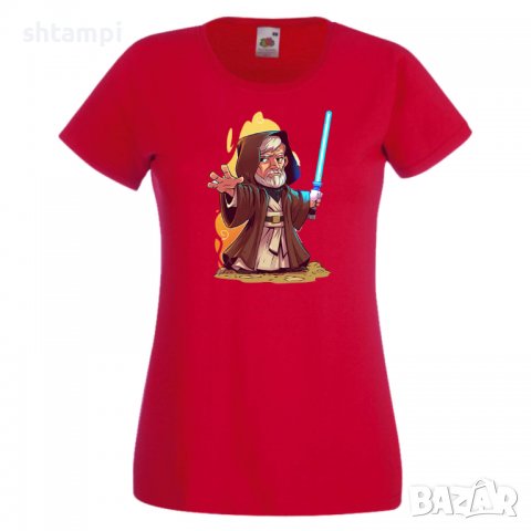 Дамска тениска Star Wars Obi Wan Игра,Изненада,Подарък,Геймър,, снимка 3 - Тениски - 36789346