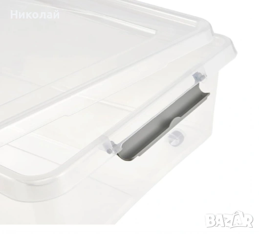 Кутия за съхранение, Keeeper Lars, 29 L, 58 x 39 x 16 cm, с колела и капак, снимка 3 - Кутии за съхранение - 53207356