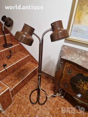 Уникална рядка антикварна шведска подова лампа , снимка 3 - Антикварни и старинни предмети - 53932629