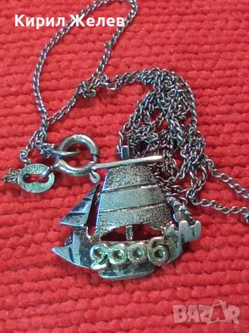 ФИГУРАЛЕН СРЕБЪРЕН ПЕНДАНТ 2006 / Година КОРАБЧЕ с ФИНА СРЕБЪРНА ВЕРИЖКА - СРЕБРО 925 Проба 49955, снимка 10 - Колиета, медальони, синджири - 50191554